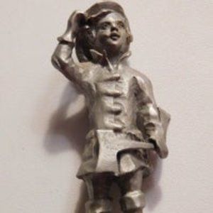 Rawcliffe Pewter Firefighter Figure Vintage 1980's
